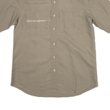 Mens Plain Shirt Brown M