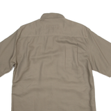 Mens Plain Shirt Brown M
