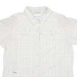 COLUMBIA Omni Shade Sun Protection Mens Shirt Beige Check XL