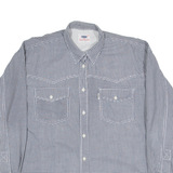 RUCKY THE MEGA BRAND Mens Shirt Black Check Long Sleeve L