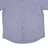TOMMY HILFIGER Classic Fit Mens Shirt Blue Striped Long Sleeve XL