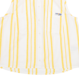 SUPERDRY Womens Shirt Yellow Striped Sleeveless UK 12