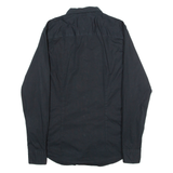 TOMMY HILFIGER Slim Fit Mens Plain Shirt Black Long Sleeve S