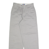 DICKIES Chino Womens Trousers Grey Slim Straight W26 L30
