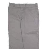 DICKIES Chino Mens Trousers Grey Regular Straight W38 L30