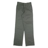 DICKIES Chino Mens Trousers Green Slim Straight W26 L32