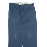 DICKIES Chino Mens Trousers Blue Regular Straight W36 L32