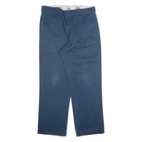 DICKIES Chino Mens Trousers Blue Regular Straight W36 L32