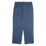 DICKIES Chino Mens Trousers Blue Regular Straight W36 L32