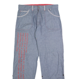 NILE Mens Trousers Blue Regular Straight W36 L33