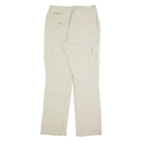 COLUMBIA Outdoor Cargo Mens Trousers Cream Regular Straight Nylon W30 L30