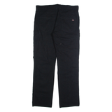 DICKIES Mens Trousers Black Regular Straight W36 L34