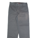 DICKIES Chino Womens Trousers Grey Regular Straight W28 L28