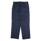 DICKIES Cargo Mens Trousers Blue Regular Straight W34 L32