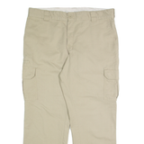 DICKIES Cargo Mens Trousers Beige Regular Straight W38 L30