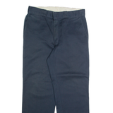DICKIES Chino Mens Trousers Blue Regular Straight W34 L30