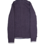 THE NORTH FACE Womens Fleece Jacket Purple Knit Hooded S