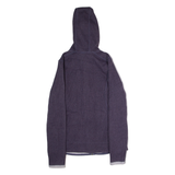 THE NORTH FACE Womens Fleece Jacket Purple Knit Hooded S