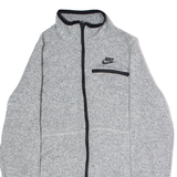 NIKE Womens Fleece Jacket Grey Knit M