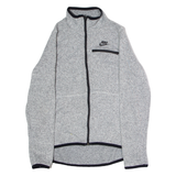 NIKE Womens Fleece Jacket Grey Knit M