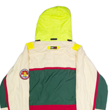 TOMMY HILFIGER Sailing Gear Mens Coat Cream 90s Hooded Colourblock 2XL