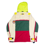 TOMMY HILFIGER Sailing Gear Mens Coat Cream 90s Hooded Colourblock 2XL