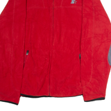 STARTER Mens Fleece Jacket Red Colourblock L