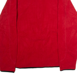 STARTER Mens Fleece Jacket Red Colourblock L
