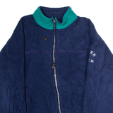 CUTTER&BUCK Mens Fleece Jacket Blue 90s Colourblock L