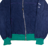 CUTTER&BUCK Mens Fleece Jacket Blue 90s Colourblock L