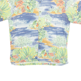 KONA KAI Mens Hawaiian Shirt Blue Crazy Pattern XL