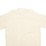NORTHCREST Mens Hawaiian Shirt Cream Crazy Pattern XL