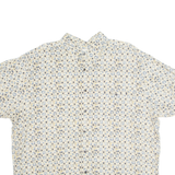 NATURAL ISSUE Mens Hawaiian Shirt Grey Crazy Pattern XL