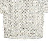 NATURAL ISSUE Mens Hawaiian Shirt Grey Crazy Pattern XL