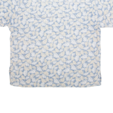 COOKE STREET Mens Hawaiian Shirt Blue Floral XL