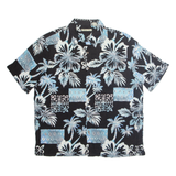 BATIK BAY Mens Hawaiian Shirt Black Floral XL