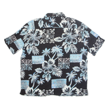 BATIK BAY Mens Hawaiian Shirt Black Floral XL