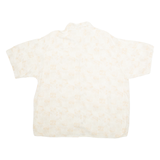 PURITAN Mens Hawaiian Shirt White Crazy Pattern XL