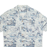 CROFT & BARROW Mens Shirt Blue Crazy Pattern M