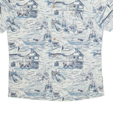 CROFT & BARROW Mens Shirt Blue Crazy Pattern M