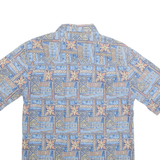 WEST MARINE Mens Shirt Blue Crazy Pattern M