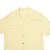 BANKS JOURNAL Mens Plain Shirt Yellow 2XL
