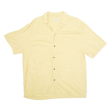 BANKS JOURNAL Mens Plain Shirt Yellow 2XL