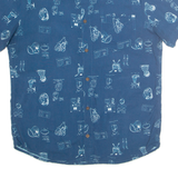 BALL BEACHWEAR Mens Shirt Blue Crazy Pattern L