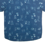 BALL BEACHWEAR Mens Shirt Blue Crazy Pattern L