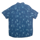 BALL BEACHWEAR Mens Shirt Blue Crazy Pattern L
