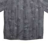 CAMPIA Mens Hawaiian Shirt Grey Floral XL