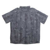 CAMPIA Mens Hawaiian Shirt Grey Floral XL