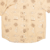 SCANDIA WOODS Mens Hawaiian Shirt Brown Crazy Pattern XL