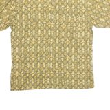 PIERRE CARDIN Mens Hawaiian Shirt Brown Diamond L